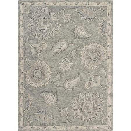 LR RESOURCES LR Resources VICTO81583GRY5070 5 x 7 ft. Traditional Botanical Area Rug; Gray & Blue VICTO81583GRY5070